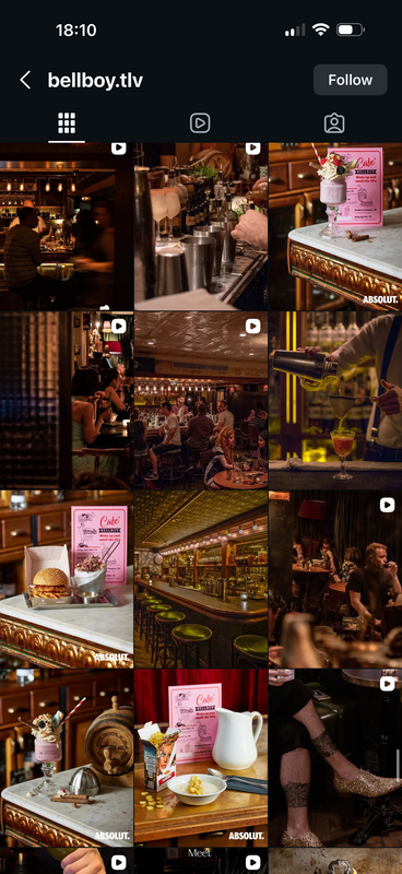 Managed Instagram feed — bar & restaurant