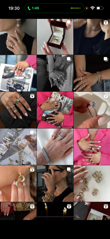 Managed Instagram feed — jewelry campaign