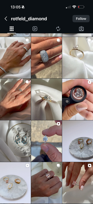 Managed Instagram feed — jewelry brand