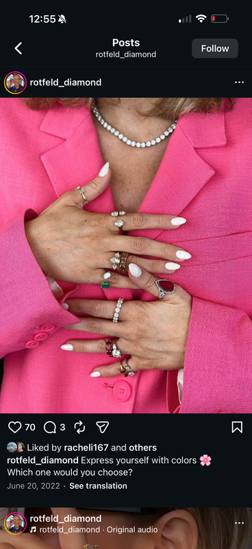 Jewelry brand content, rings on pink