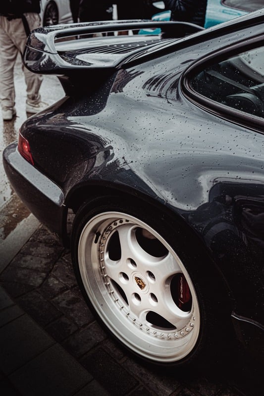 Porsche 911 detail in black